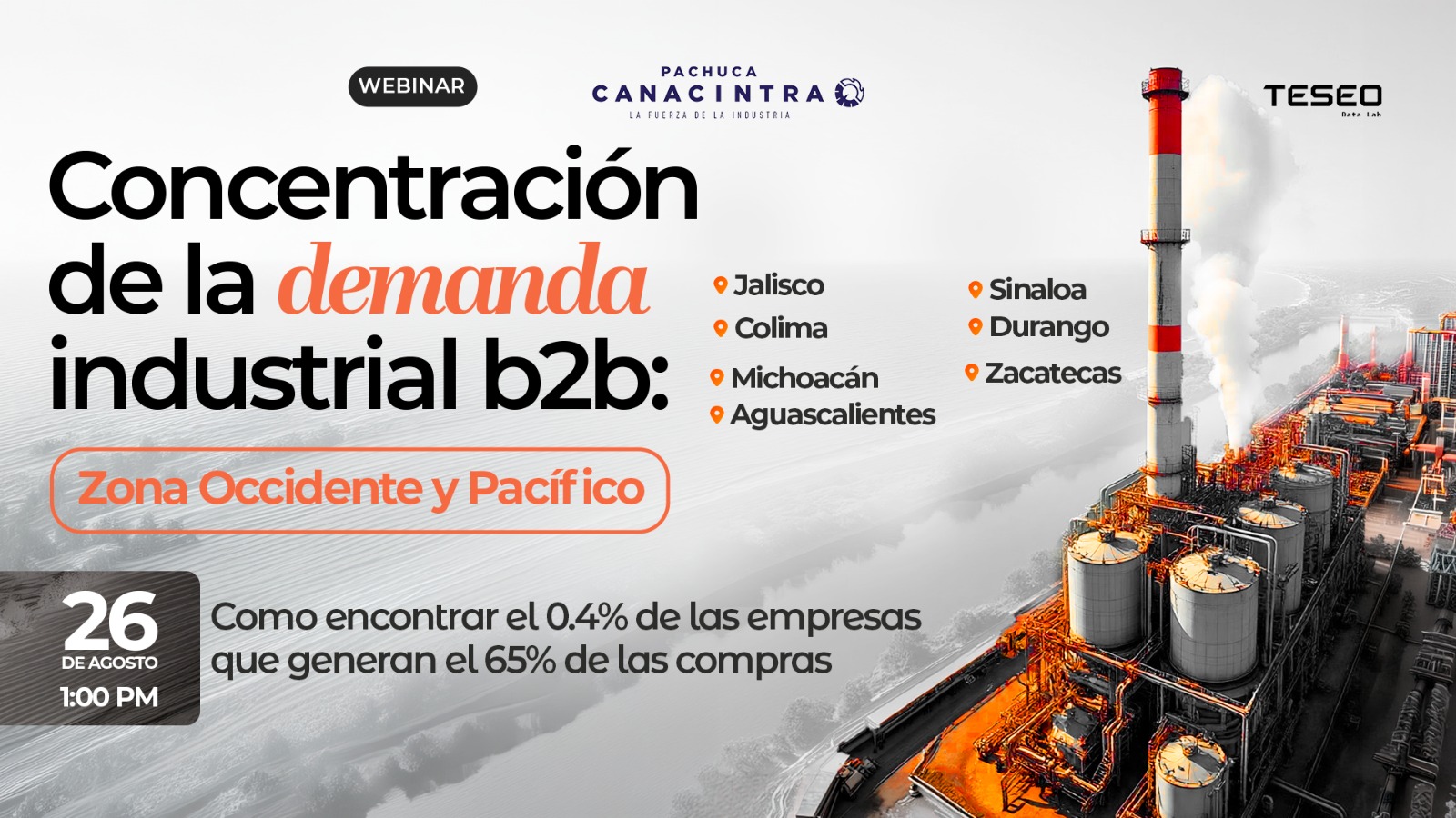 Concentración de la demanda industrial B2B · Zona Occidente y Pacífico