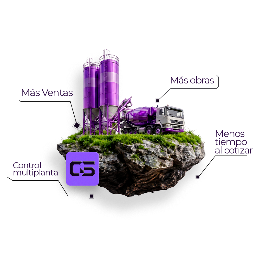 Beneficios de ConcreteOS: más ventas, más obras, menos tiempo al cotizar y control multiplanta