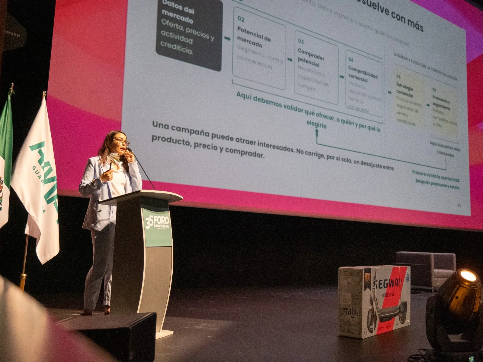 Dania Peñafiel, de Teseo Data Lab, presenta «¿Dónde están las oportunidades inmobiliarias en GDL?» en el 35 Foro Inmobiliario AMPI Guadalajara