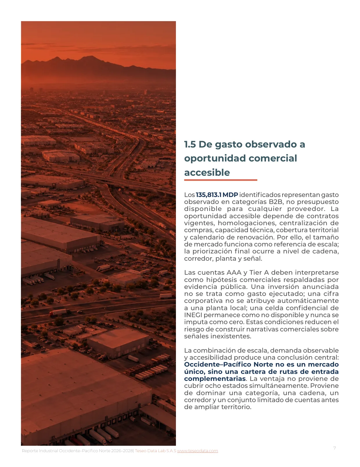 Página 7: de gasto observado a oportunidad comercial accesible