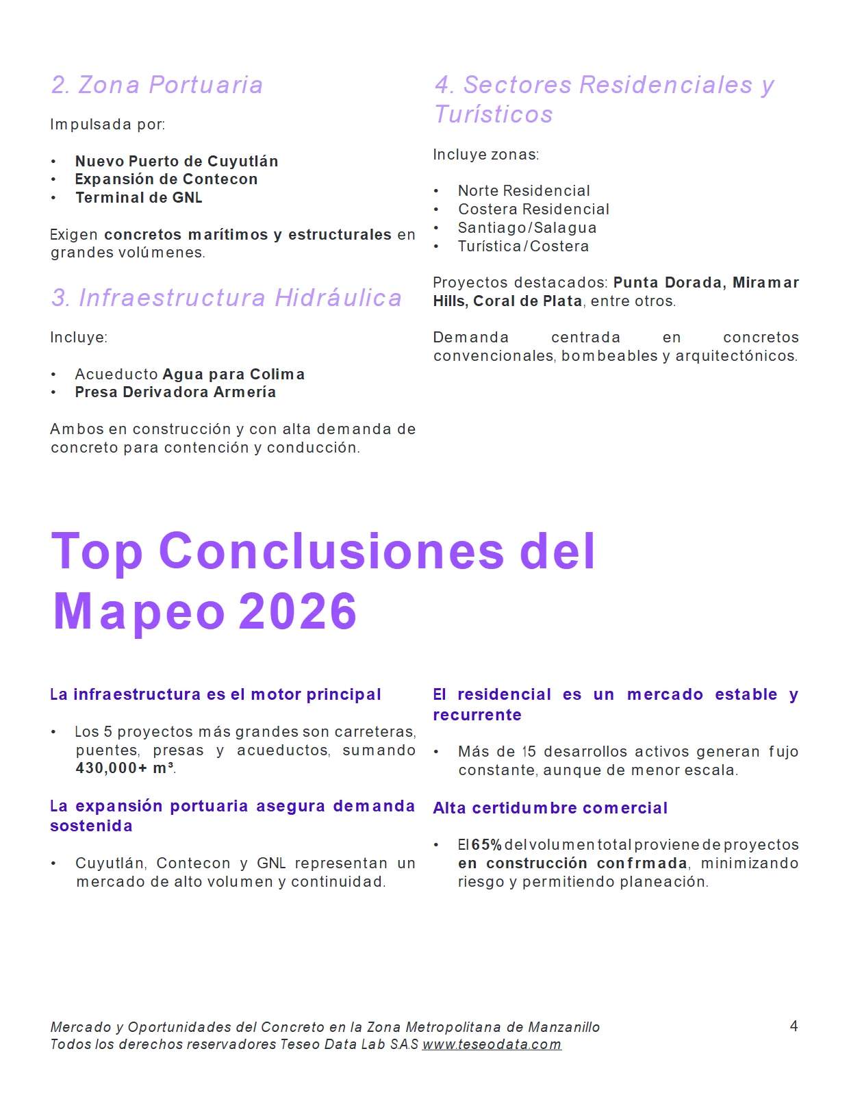 Mercado del Concreto en Manzanillo 2026–2027 — página 4