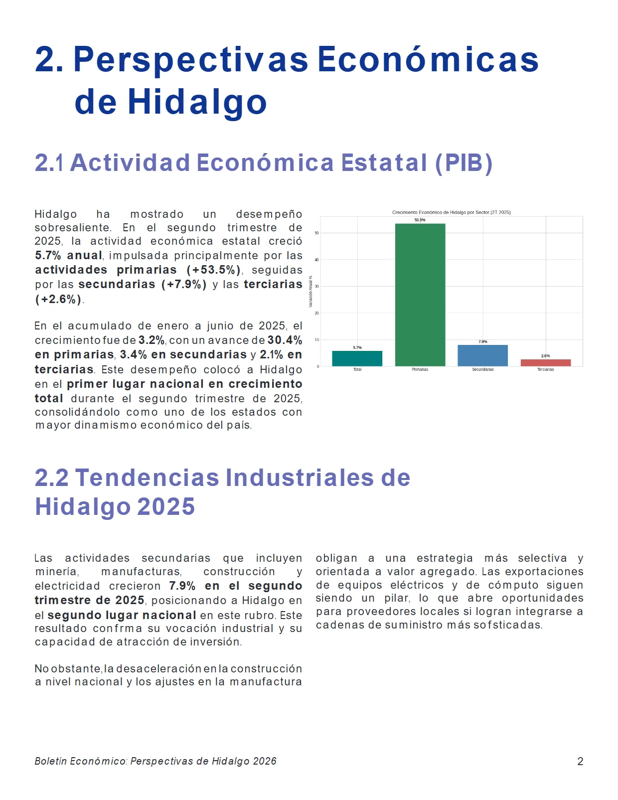 Perspectivas Económicas Hidalgo 2026 — página 3