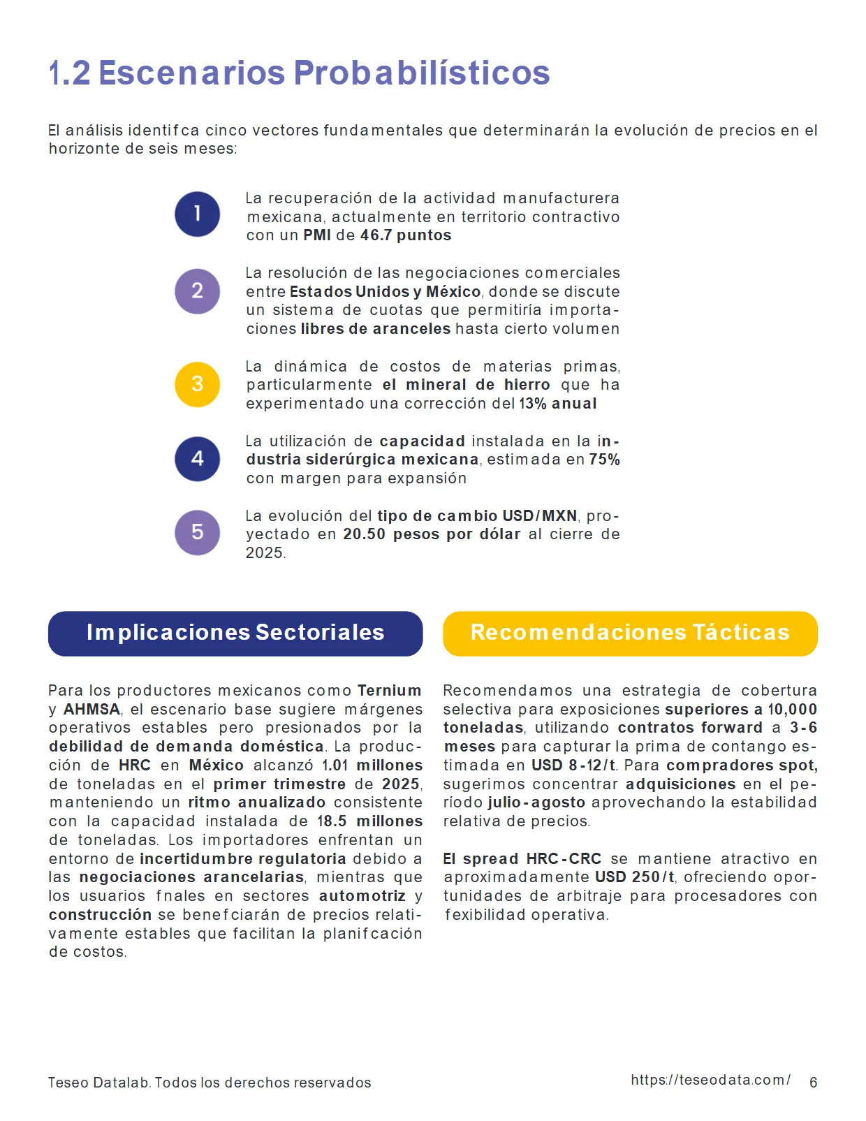 Análisis del Mercado del Acero en México 2025 — Proyecciones de Precios — página 6