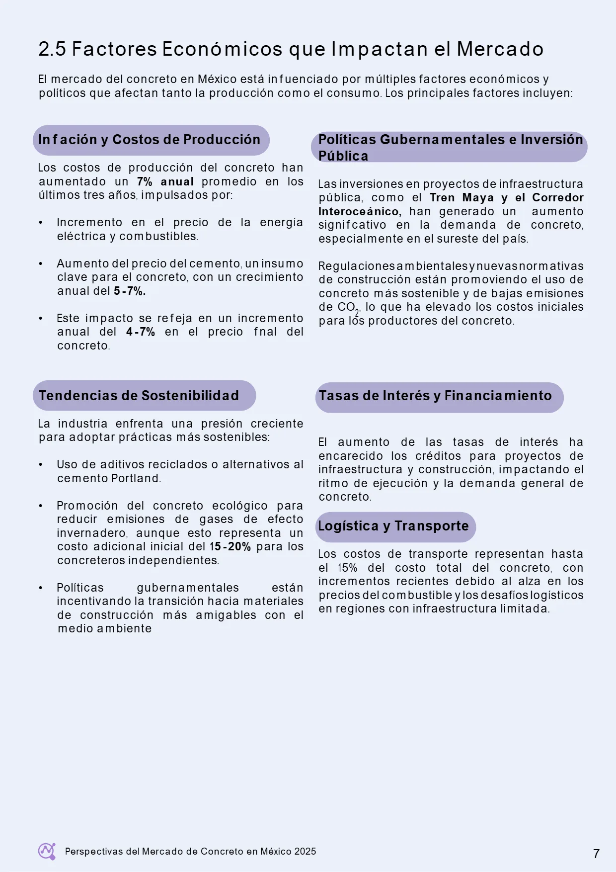 Perspectivas del Mercado de Concreto en México 2025 (AMCI × Holcim) — página 13