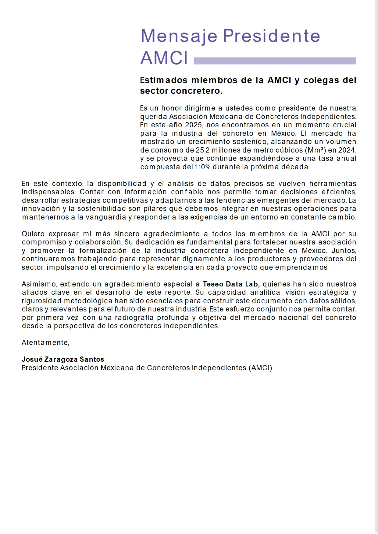 Perspectivas del Mercado de Concreto en México 2025 (AMCI × Holcim) — página 2