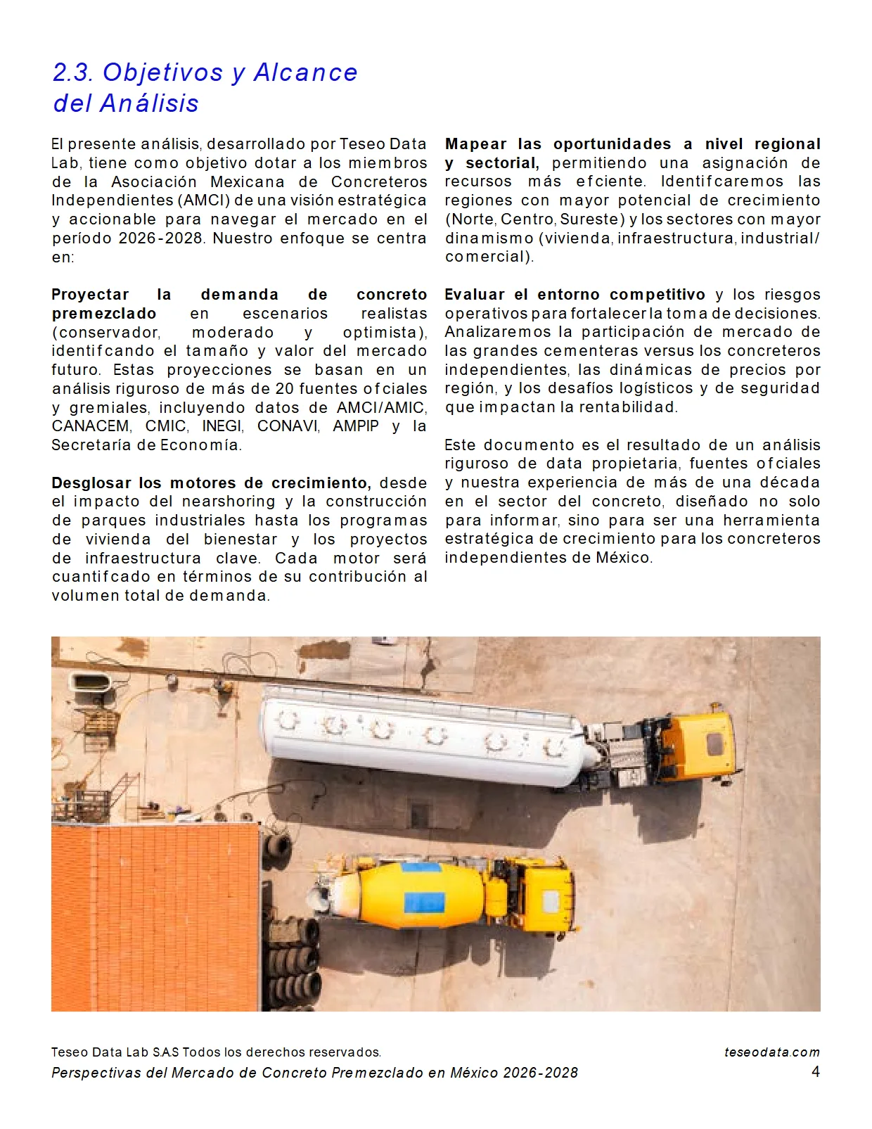 Perspectivas del Mercado de Concreto Premezclado en México 2026-2028 — página 4