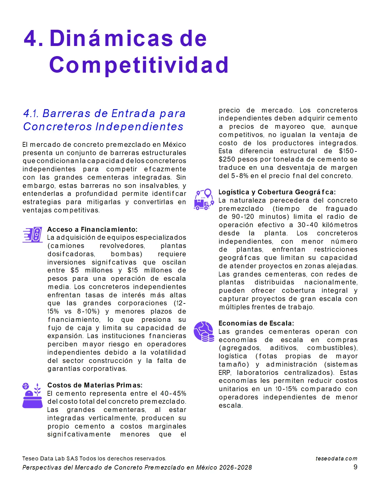Perspectivas del Mercado de Concreto Premezclado en México 2026-2028 — página 9