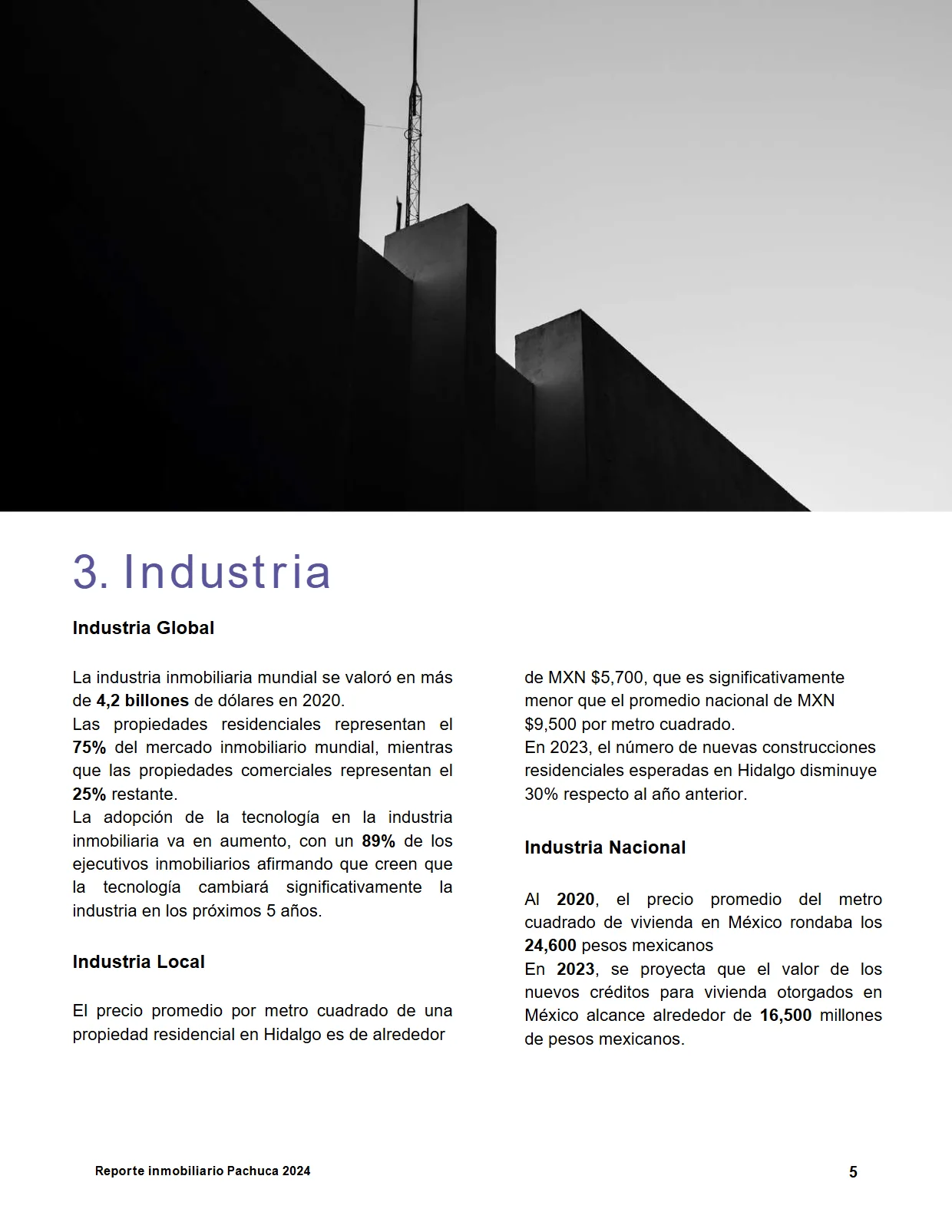 Reporte Inmobiliario de Pachuca — Agosto 2024 — página 5
