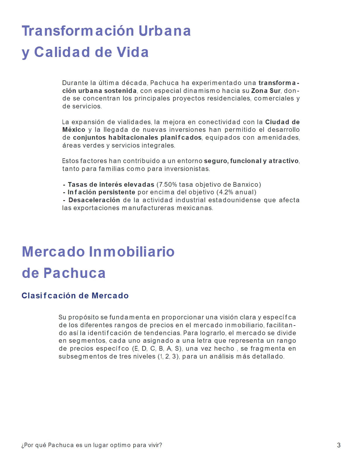Reporte del Mercado Inmobiliario de Pachuca 2025 — página 3