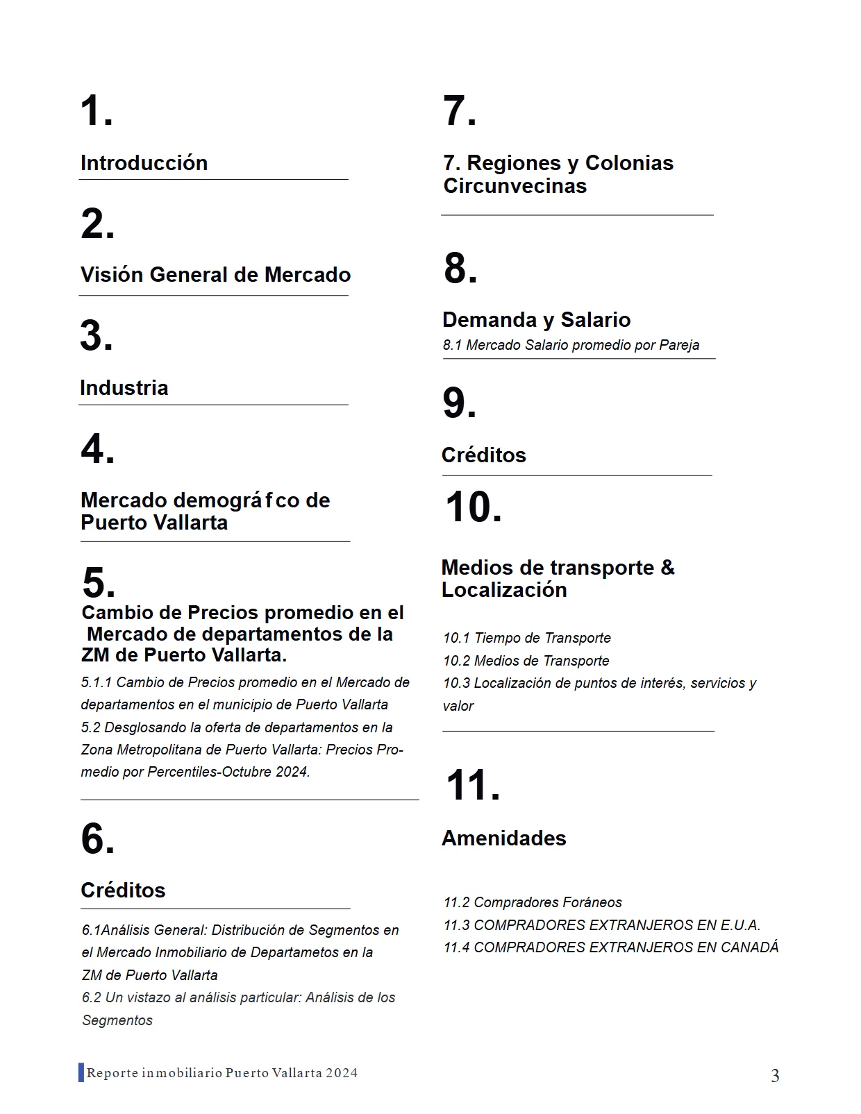 Reporte Inmobiliario de Puerto Vallarta — Septiembre 2024 — página 3