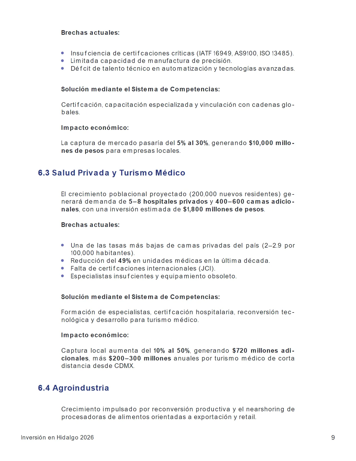 Inversión en Hidalgo 2026 — Oportunidades Estratégicas — página 9